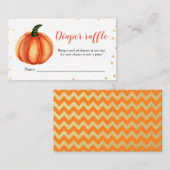 Orange Pumpkin | Babydusche | Windelrumpf Begleitkarte (Vorne/Hinten)