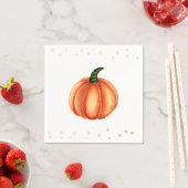 Orange Pumpkin | Babyparty | Polka Dots Serviette (Beispiel)