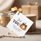 Orange Pumpkin Black Bow Girl Baby Dusche Geschenkanhänger