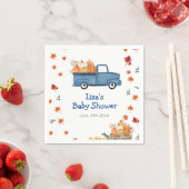 Orange Pumpkin Blue Truck Baby Dusche Napkin Serviette (Beispiel)