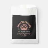 Orange Pumpkin Carving Black Halloween-Party Geschenktütchen (Vorderseite)