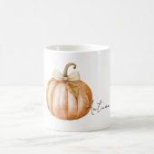 Orange Pumpkin Cream Bow Leaf Kaffeetasse (Mittel)