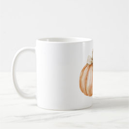 Orange Pumpkin Cream Bow Leaf Kaffeetasse
