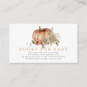 Orange Pumpkin & Dahlia Babydusche Buchungsanfrage Begleitkarte (Vorderseite)