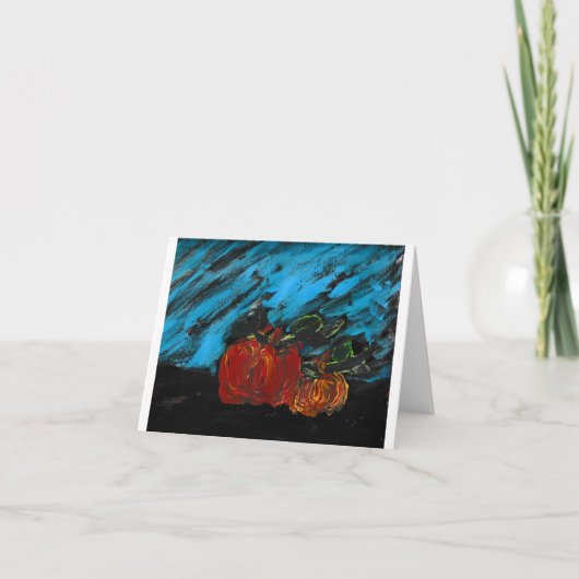 Orange Pumpkin Dankeskarte (Vorderseite)