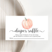 Orange Pumpkin Diaper Raffle Baby Dusche Begleitkarte