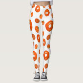 Orange Pumpkin Donuts Grafische Leggings (Vorderseite)
