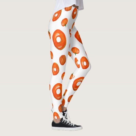 Orange Pumpkin Donuts Grafische Leggings (Rechts)