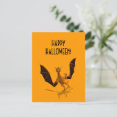 Orange Pumpkin Dragon Postkarte (Stehend Vorderseite)