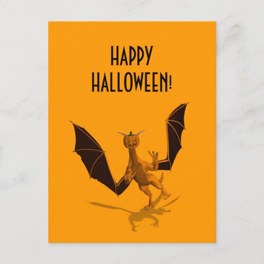 Orange Pumpkin Dragon Postkarte (Vorderseite)