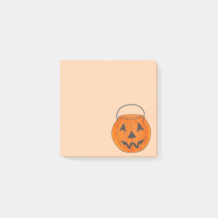 Orange Pumpkin-EcketHalloween der Trick-oder-Lecke Post-it Klebezettel
