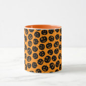 Orange Pumpkin Elegant Vintag Halloween Tasse (Zentrum)