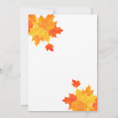 Orange Pumpkin Erntedank Dinner Floral Einladung (Rückseite)