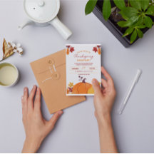 Orange Pumpkin Erntedank Dinner Party Printable