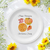 Orange Pumpkin Erntedank Spice Latte Pappteller