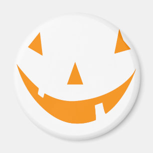 Orange Pumpkin Face Magnet