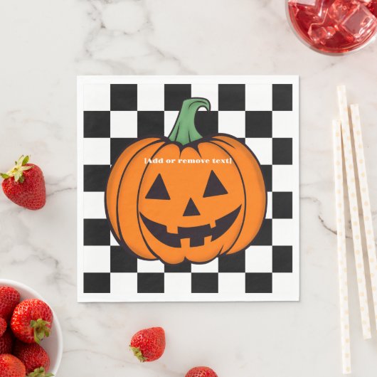 Orange Pumpkin Face Paper Napkin Serviette (Beispiel)