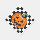 Orange Pumpkin Face Paper Napkin Serviette (Ecke)