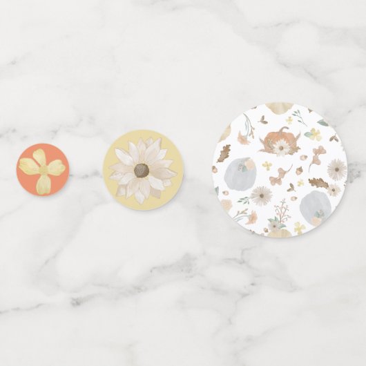 Orange Pumpkin Fall Babydusche Confetti Konfetti (Rückseiten)