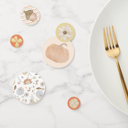 Orange Pumpkin Fall Babydusche Confetti Konfetti (Gruppe)