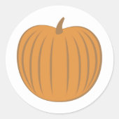 Orange Pumpkin Fall Umschlag Aufkleber (Vorderseite)