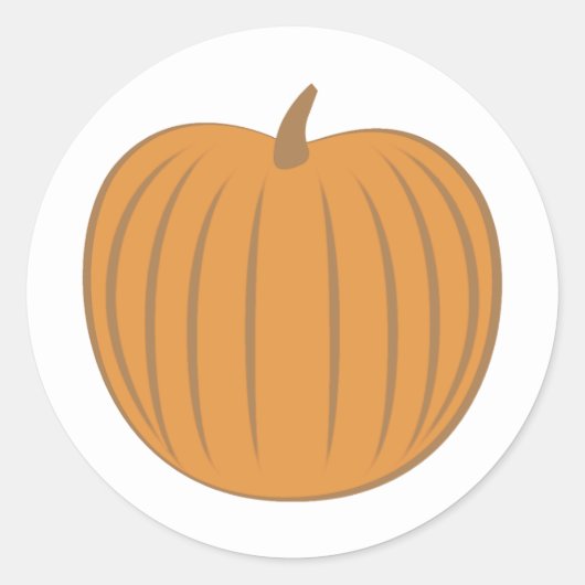 Orange Pumpkin Fall Umschlag Aufkleber (Vorderseite)