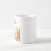 Orange Pumpkin Floral Herbst Wight Classic Kaffeetasse (Mittel)