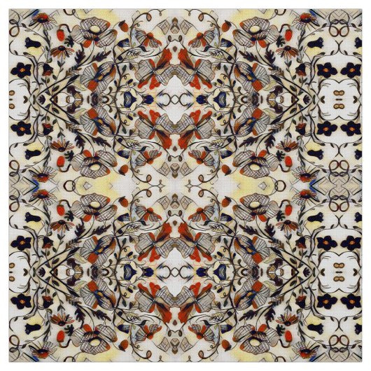 Orange Pumpkin Floral Stoff (Muster)