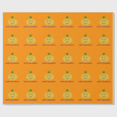 Orange Pumpkin Geschenkpapier (Flach)