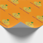 Orange Pumpkin Geschenkpapier (Ecke)