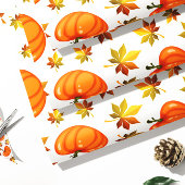Orange Pumpkin Gift Wrap | Herbstgeschenkwrap Geschenkpapier