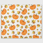 Orange Pumpkin Gift Wrap | Herbstgeschenkwrap Geschenkpapier (Flach)