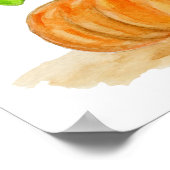 Orange Pumpkin Gnome Art Print Poster (Ecke)