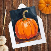 Orange Pumpkin Halloween Erntedank Feiertagspostkarte