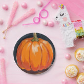 Orange Pumpkin Halloween Erntedank Pappteller (Party)