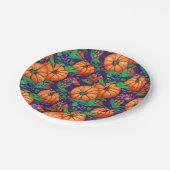 Orange Pumpkin Halloween Pappteller (Schrägansicht)