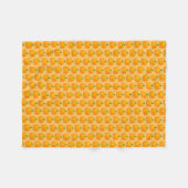 Orange Pumpkin Halloween Pattern Fleecedecke (Vorderseite (Horizontal))