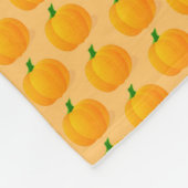 Orange Pumpkin Halloween Pattern Fleecedecke (Ecke)