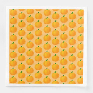 Orange Pumpkin Halloween Pattern Serviette