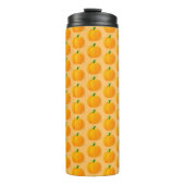 Orange Pumpkin Halloween Pattern Thermosbecher (Vorderseite)