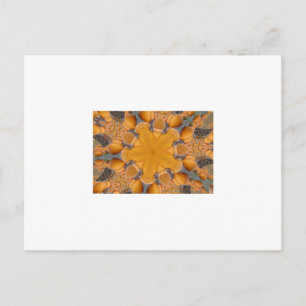 Orange Pumpkin Kaleidoscope Postkarte