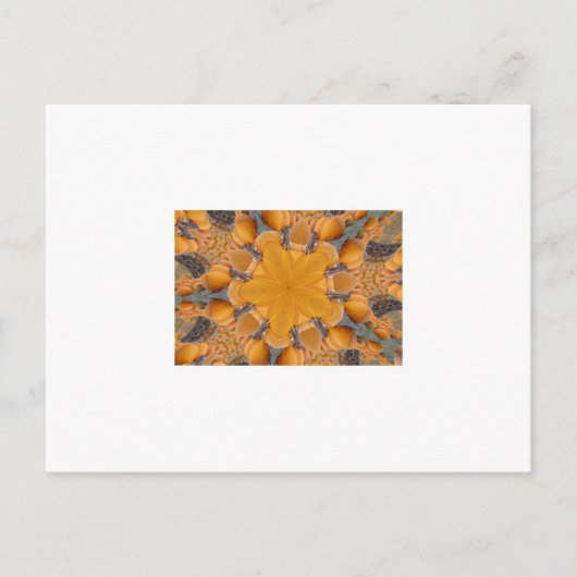 Orange Pumpkin Kaleidoscope Postkarte (Vorderseite)