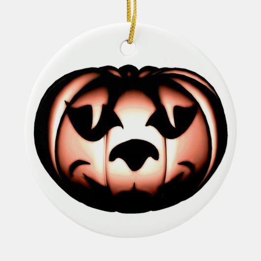 Orange Pumpkin Keramikornament (Vorne)