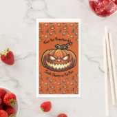 🎃 Orange Pumpkin King Halloween Napkin 🧡 Serviette (Beispiel)