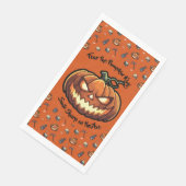 🎃 Orange Pumpkin King Halloween Napkin 🧡 Serviette (Ecke)