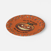 🎃 Orange Pumpkin King Halloween Plate 🧡 Pappteller (Schrägansicht)