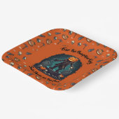 🎃 Orange Pumpkin King Halloween Plate 🧡 Pappteller (Gewinkelt)