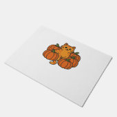 Orange Pumpkin Kitty Cat Magic Oversifizierter T - Fußmatte (Schrägansicht)