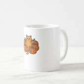 Orange Pumpkin Kitty Cat Magic Oversifizierter T - Kaffeetasse (VorderseiteRechts)