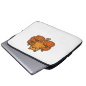 Orange Pumpkin Kitty Cat Magic Oversifizierter T - Laptopschutzhülle (Vorne Knopf)